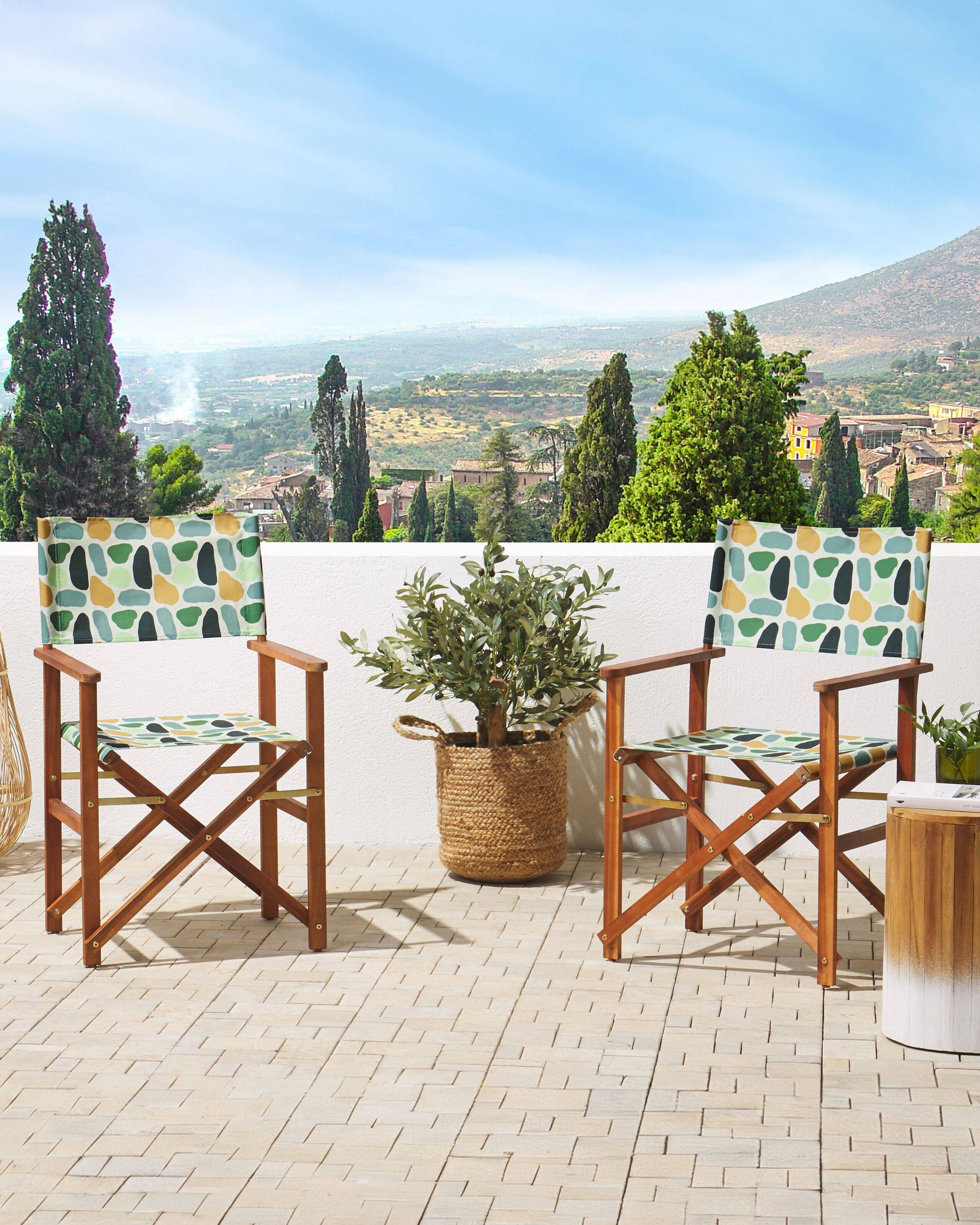 Beliani - Chaise de jardin Tissu Multicolore CINE - Beliani - Image 1