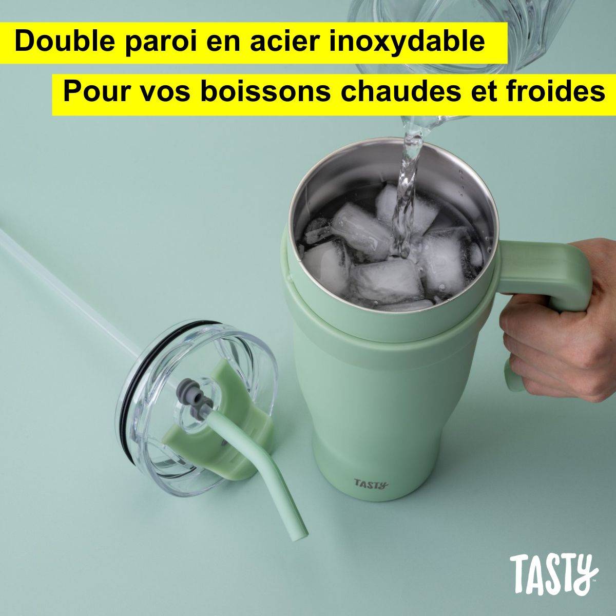 Gobelet isotherme 1200 ml vert sauge Tasty - Image 4