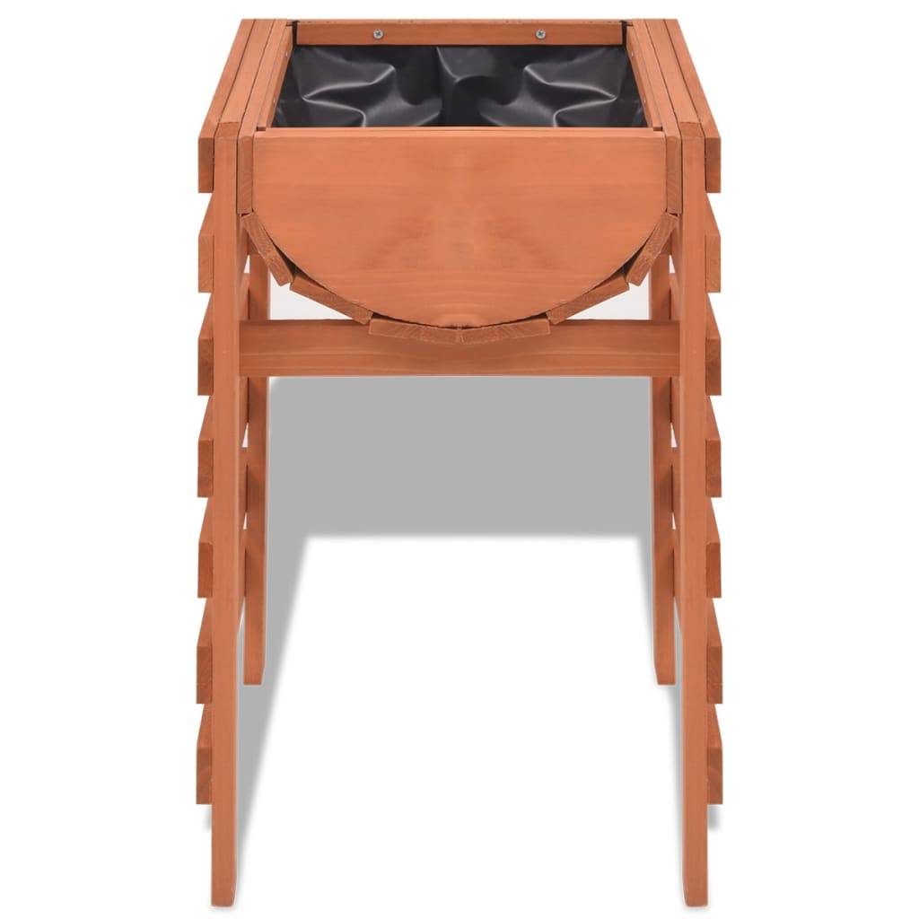 Jardinière bois beige 38 x 36 x 60 cm - PANGIVO - Image 4