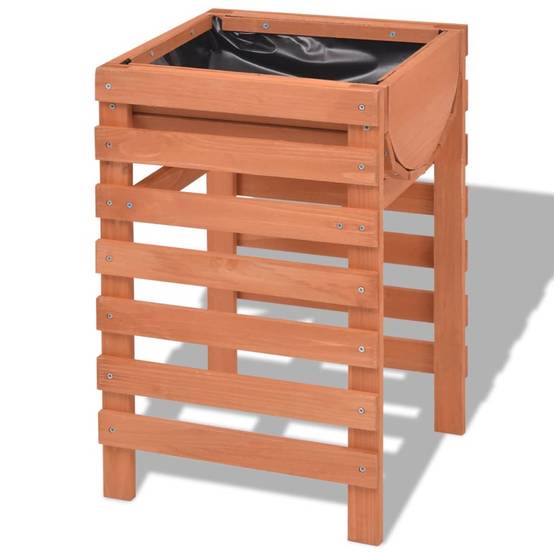 Jardinière bois beige 38 x 36 x 60 cm - PANGIVO - Image 2