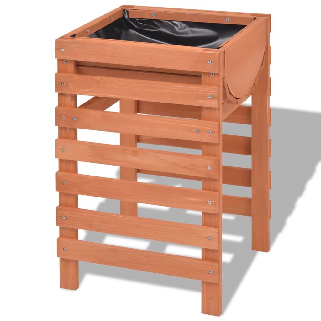 Jardinière bois beige 38 x 36 x 60 cm - PANGIVO - Image 2