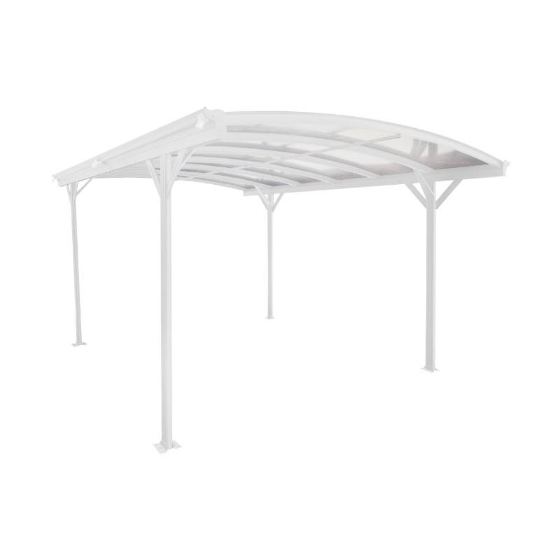 X-Metal - Carport autoportant 13m² aluminium polycarbonate 6mm blanc X-METAL avec kit d'ancrage - Image 3