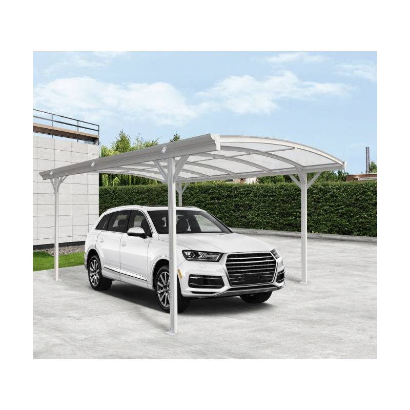X-Metal - Carport autoportant 13m² aluminium polycarbonate 6mm blanc X-METAL avec kit d'ancrage - Image 2