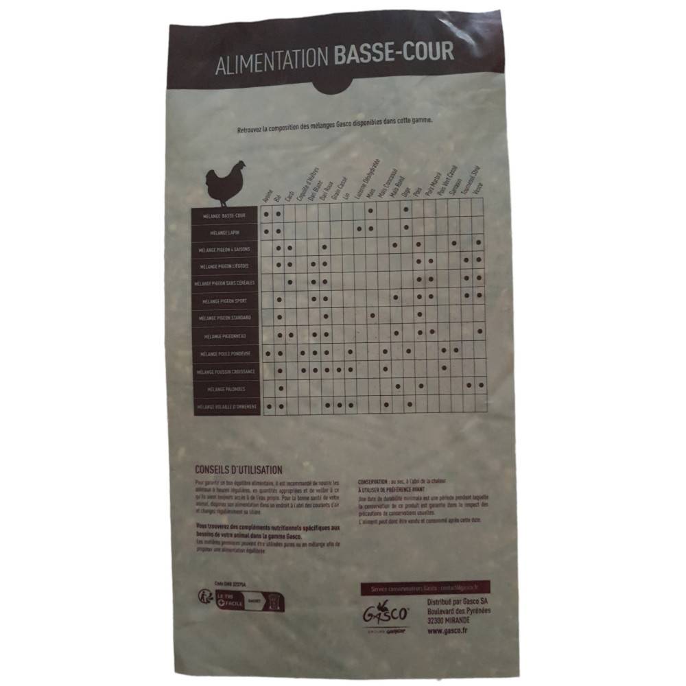 Gasco - Gasco - Mélange graines pour poules pondeuses 20 kg basse cour - Image 2