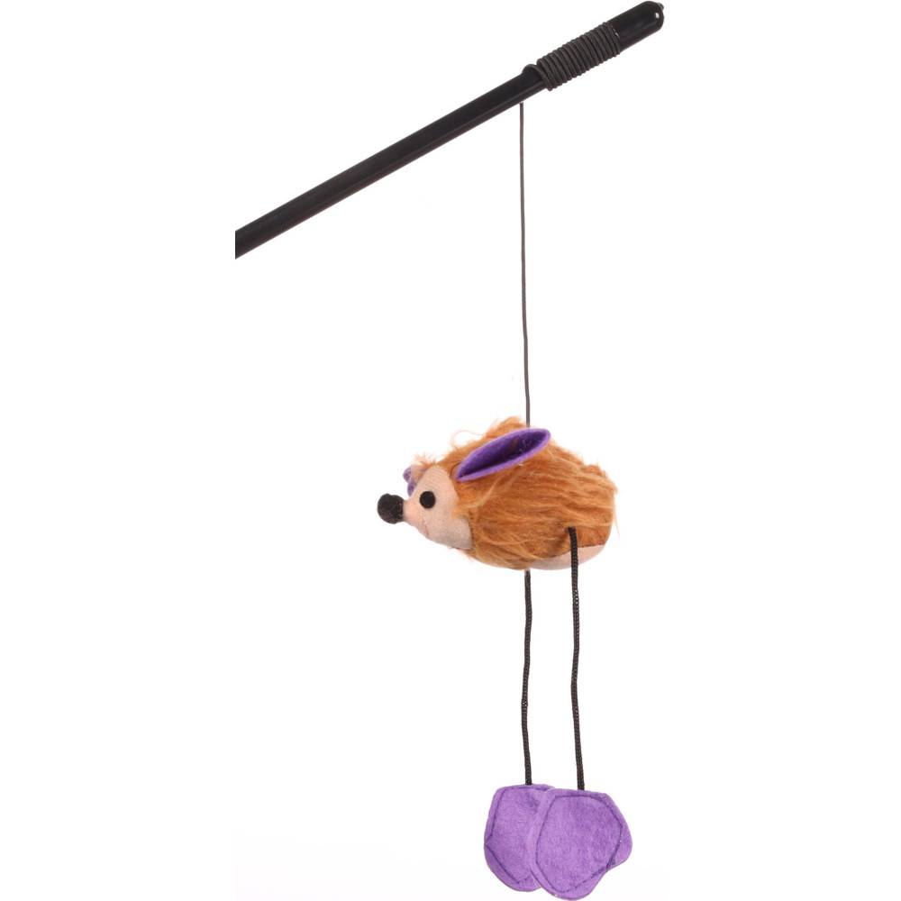 Canne à pêche  Lena hérisson jeux pour chat, couleurs aléatoires - Image 1