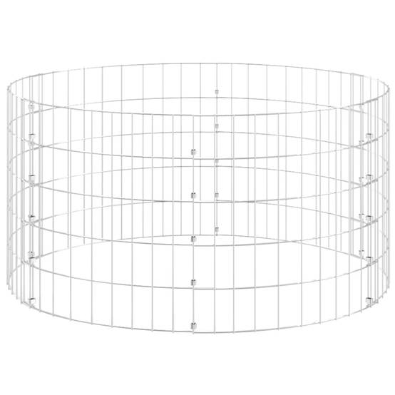 Composteur de jardin acier galvanisé argenté 100 x 100 x 50 cm - PANGIVO - Image 2