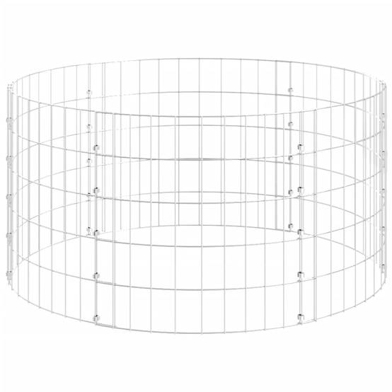 Composteur de jardin acier galvanisé argenté 100 x 100 x 50 cm - PANGIVO - Image 4