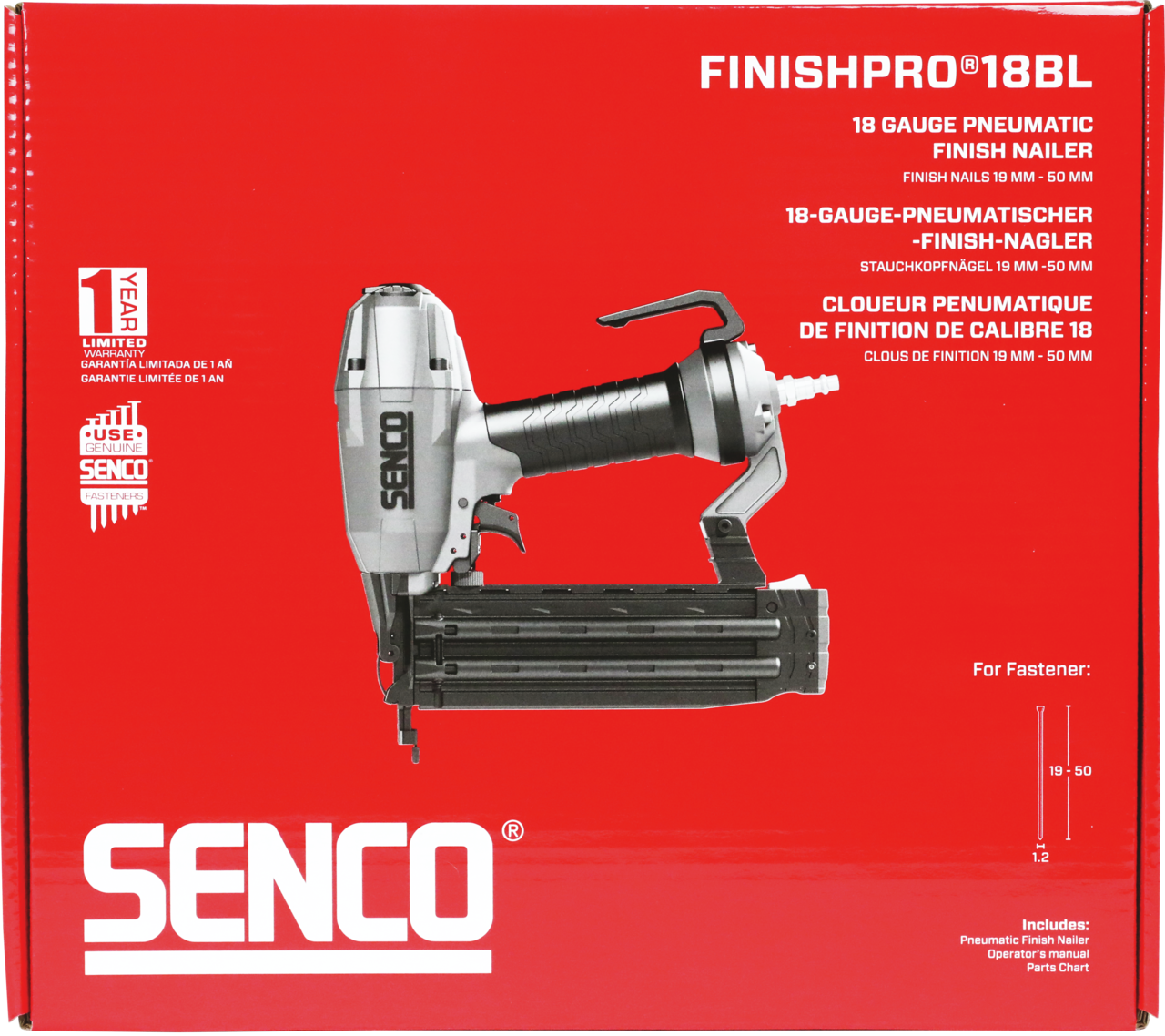Cloueur pneumatique de finition FinishPro18BL pour pointes G18-AX de 15 à 50 mm - SENCO - TN32M1BL - Image 4