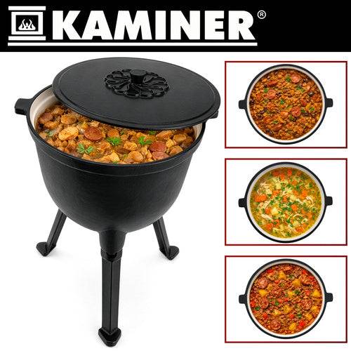 Entrepotbrico - Chaudron en fonte émaillée 10 l Kaminer - Image 3