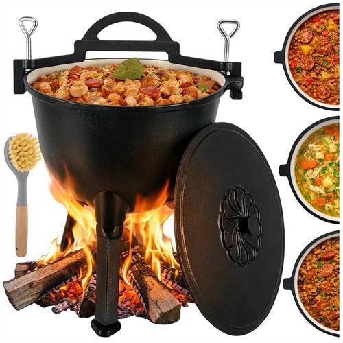 Entrepotbrico - Chaudron en fonte émaillée 10 l Kaminer - Image 1
