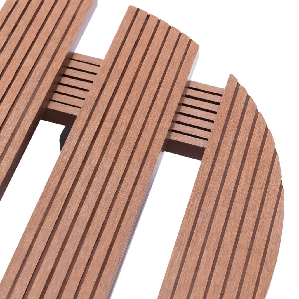Support Plantes Roulettes Mobile 80kg Ikodm Lot De 2 Rouleaux Ronds WPC Pour Plantes 30 X 7,5 Cm Support Plantes Rouleau Freiné
