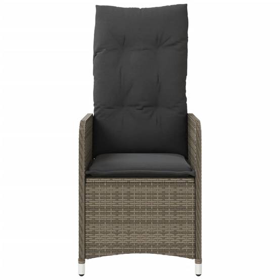 ComfortXL - Fauteuil Relax de Jardin Inclinable en Résine Tressée avec Coussin pour Balcon Gris – ComfortXL Outdoor Living - Image 4