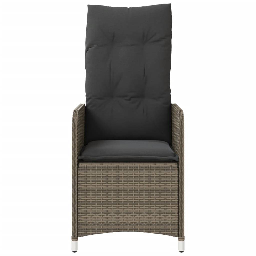 ComfortXL - Fauteuil Relax de Jardin Inclinable en Résine Tressée avec Coussin pour Balcon Gris – ComfortXL Outdoor Living - Image 4