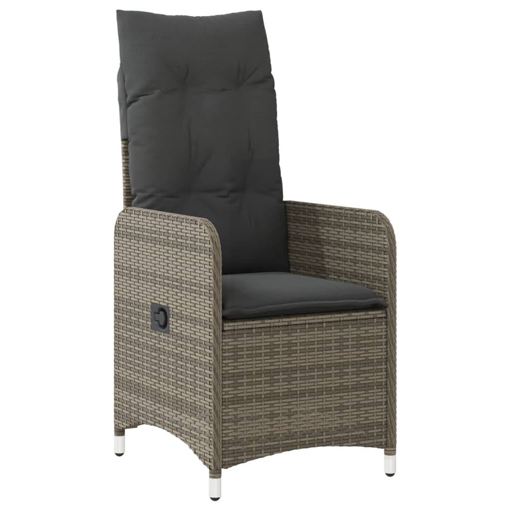 ComfortXL - Fauteuil Relax de Jardin Inclinable en Résine Tressée avec Coussin pour Balcon Gris – ComfortXL Outdoor Living - Image 2