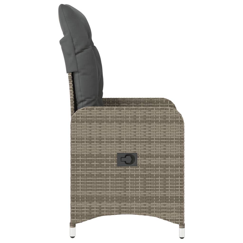 ComfortXL - Fauteuil Relax de Jardin Inclinable en Résine Tressée avec Coussin pour Balcon Gris – ComfortXL Outdoor Living - Image 5