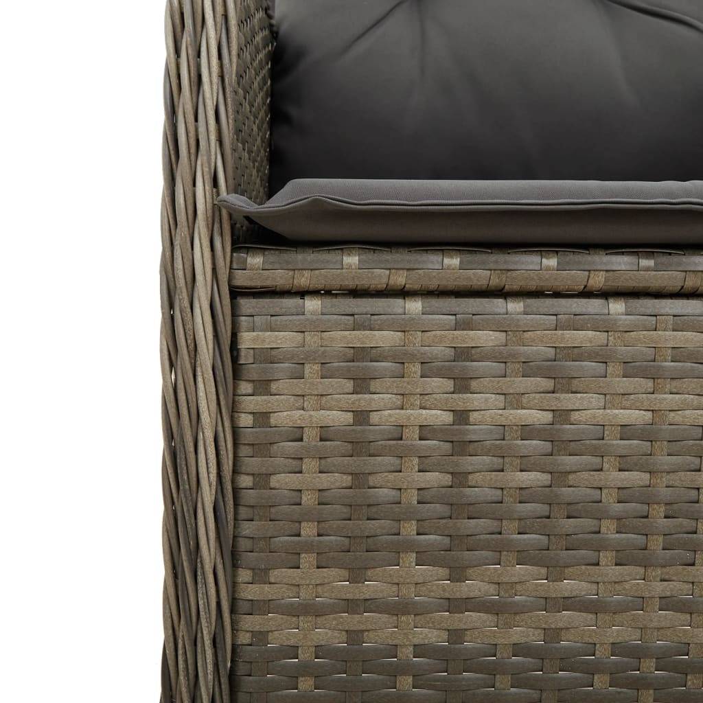 ComfortXL - Fauteuil Relax de Jardin Inclinable en Résine Tressée avec Coussin pour Balcon Gris – ComfortXL Outdoor Living - Image 8