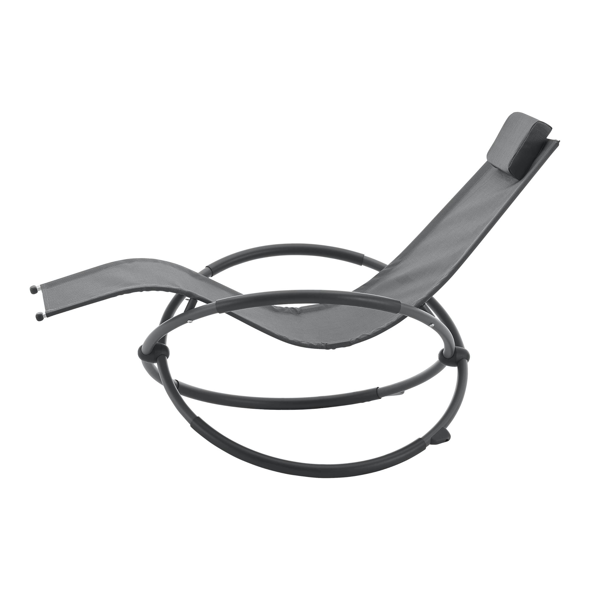 Fauteuil de jardin à bascule Pulsano capacité de charge 150 kg gris foncé [en.casa] - Image 5
