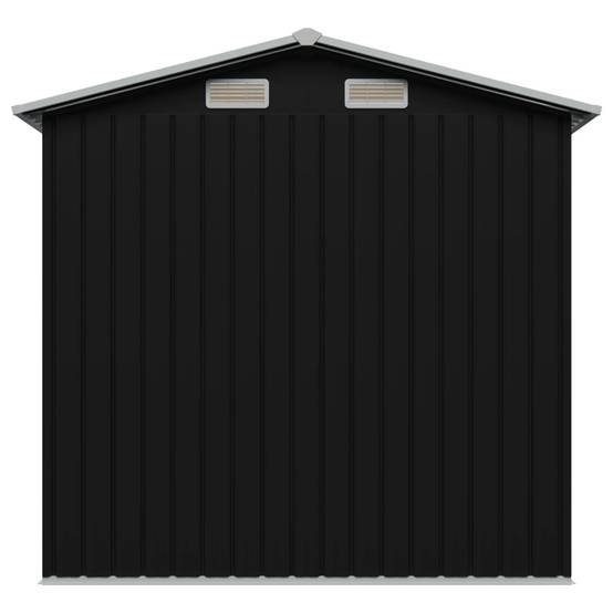 Abri de jardin 2.69m² - Cabane de jardin - Abri de stockage pour jardin Anthracite Acier 204x132x186 cm MAISON CHIC - Image 5