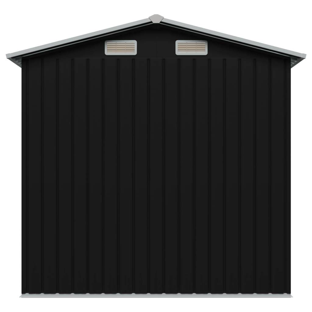 Abri de jardin 2.69m² - Cabane de jardin - Abri de stockage pour jardin Anthracite Acier 204x132x186 cm MAISON CHIC - Image 5