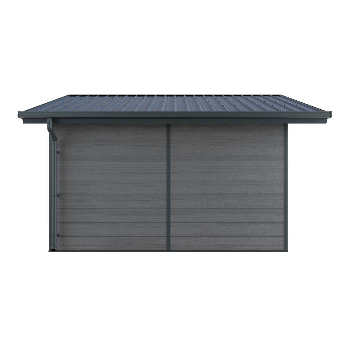 Direct Abris - Abri de Jardin Composite ISORA - 15m2 Gris - Cabane Atelier / Abri Velo - Image 5