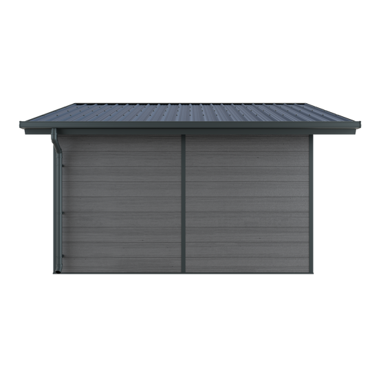 Abri de Jardin Composite ISORA - 15m2 Gris - Cabane Atelier / Abri Velo - Image 5