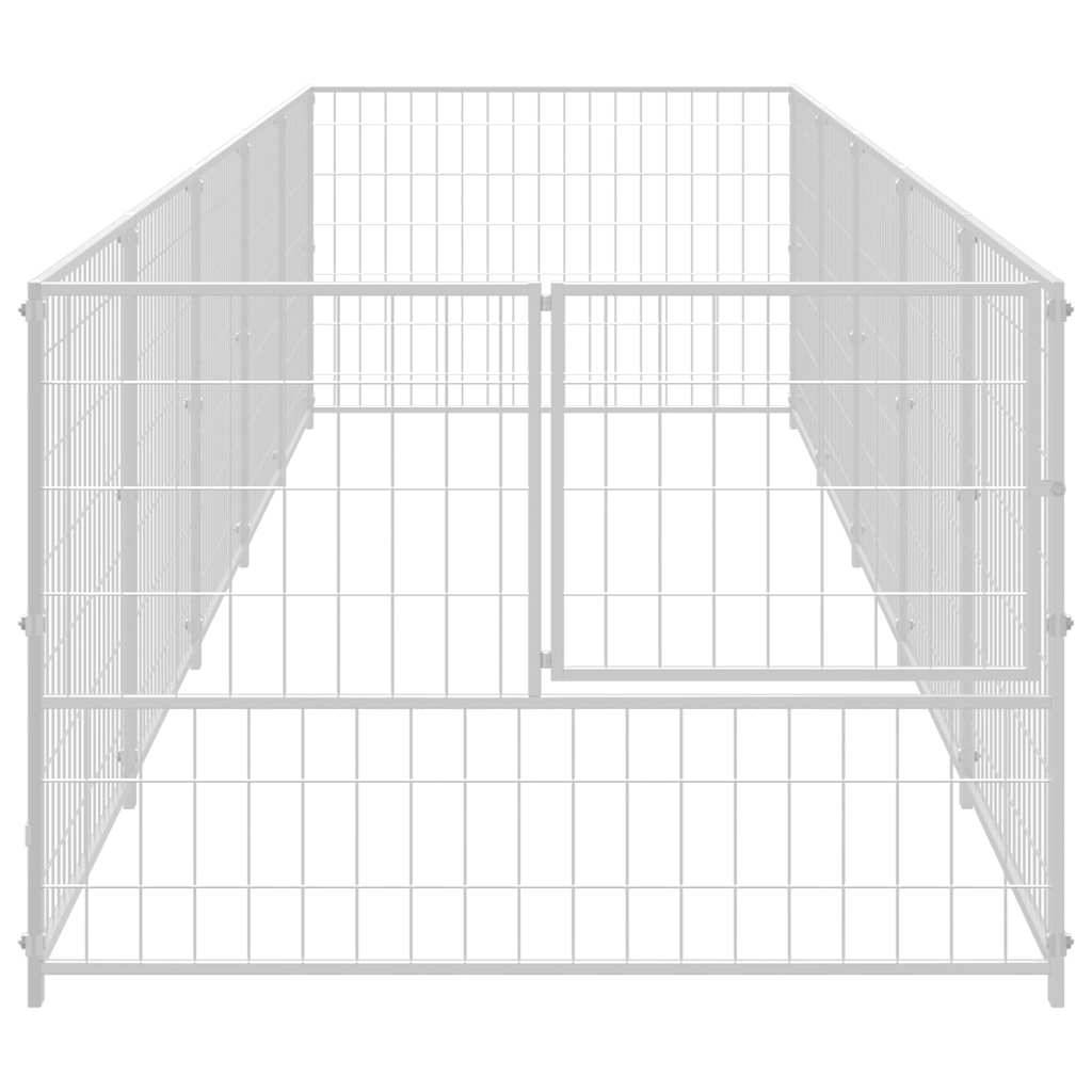 Vidaxl - Chenil Argenté 5 m² Acier vidaXL 3082103 - Image 5