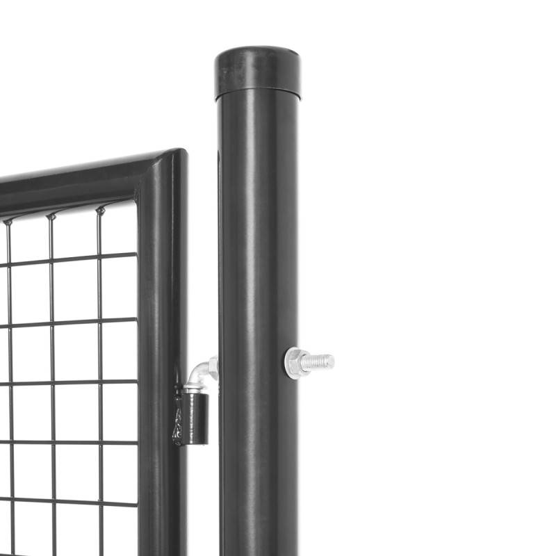 Portillon grillagé en acier galvanisé maille 50 x 50 passage L 1m x H1m75 Gris anthracite - Easy Clôture - Image 3