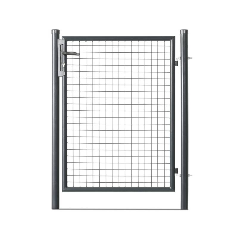 Portillon grillagé en acier galvanisé maille 50 x 50 passage L 1m x H1m75 Gris anthracite - Easy Clôture - Image 1