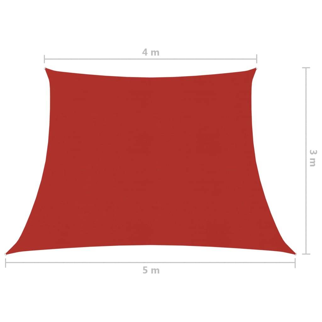 Helloshop26 - Voile toile d'ombrage parasol 160 g/m² PEHD 4/5 x 3 m rouge - Image 6