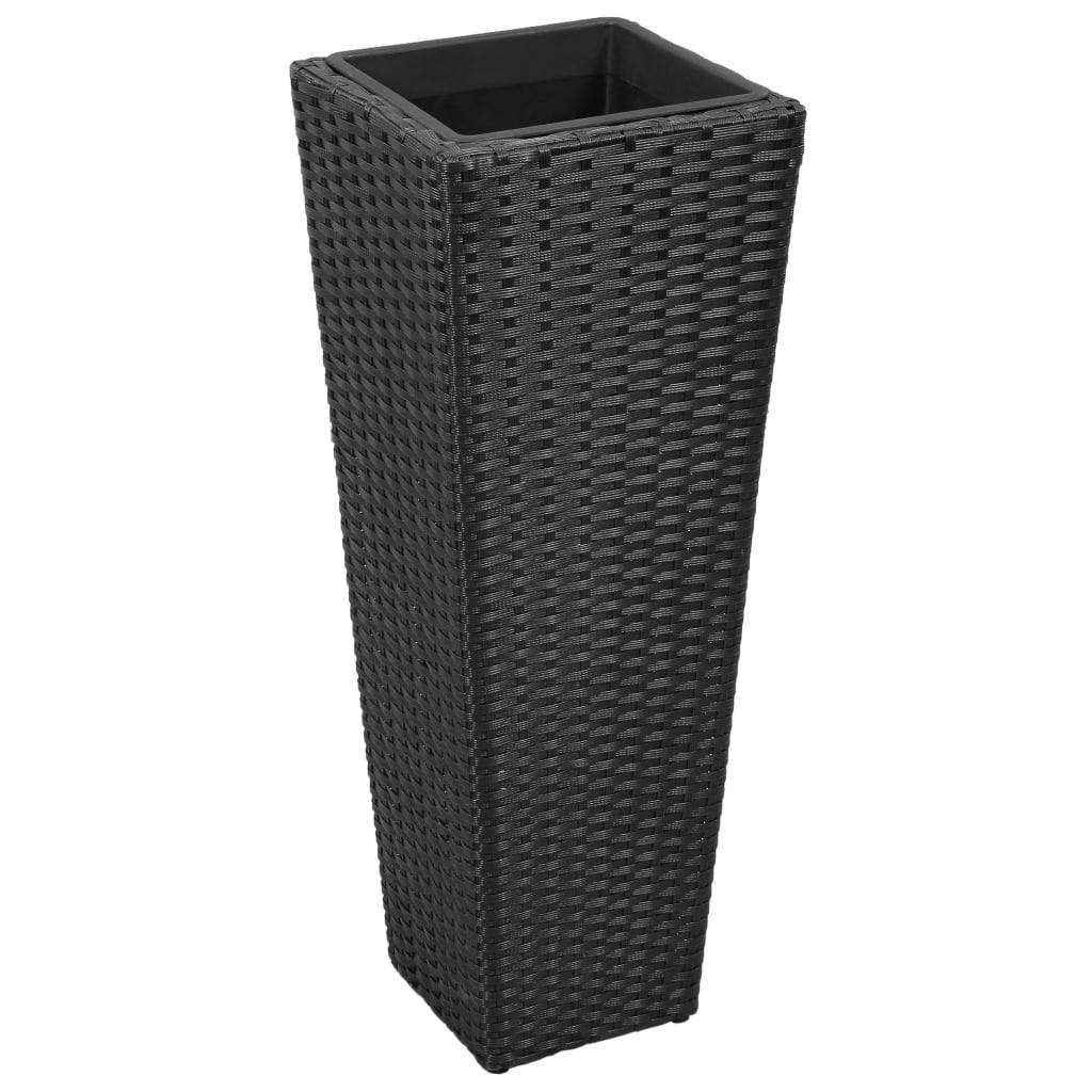 3 pcs Lits surélevés Jardinières - Résine tressée Noir MP558 - Image 4