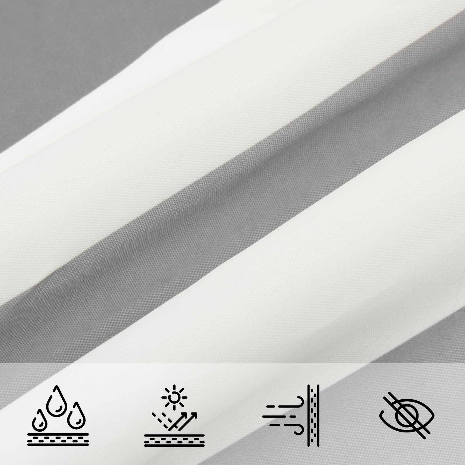 Voile d'ombrage polyester oxford gris clair et blanc 350 x 250 cm - PANGIVO - Image 5