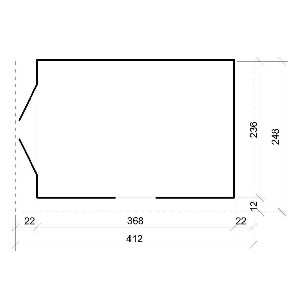 Timbela - Abri de Jardin Qualité Premium 8,68 m² / H231x248x412 cm avec plancher e paroi latérale - Timbela M939-REDWOOD RED - Image 5