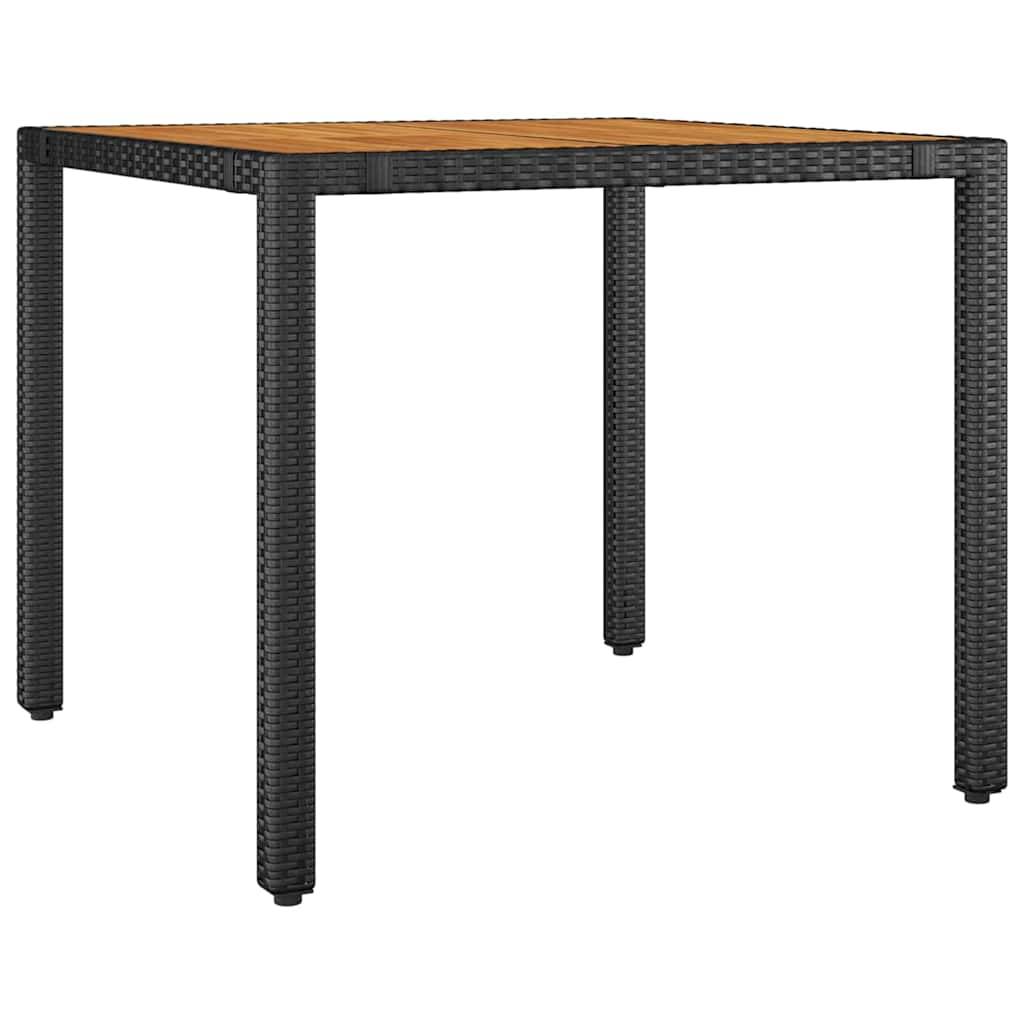 Ensemble de salle à manger pour jardin 3 pcs Noir polyrotin 90 x 90 x 75 cm, Poids :25kg - PANGIVO - Image 5