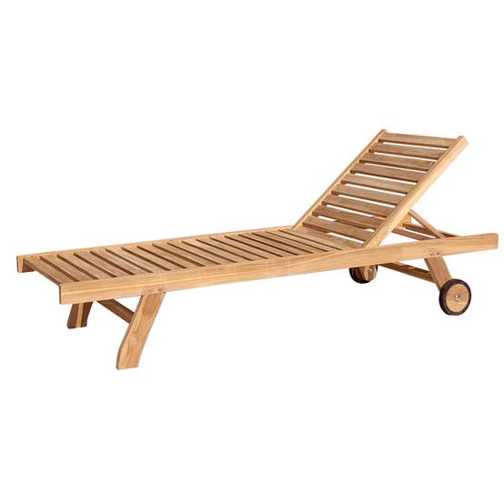 Bain de soleil droit en teck LOMBOK - HAPPY GARDEN - Image 1