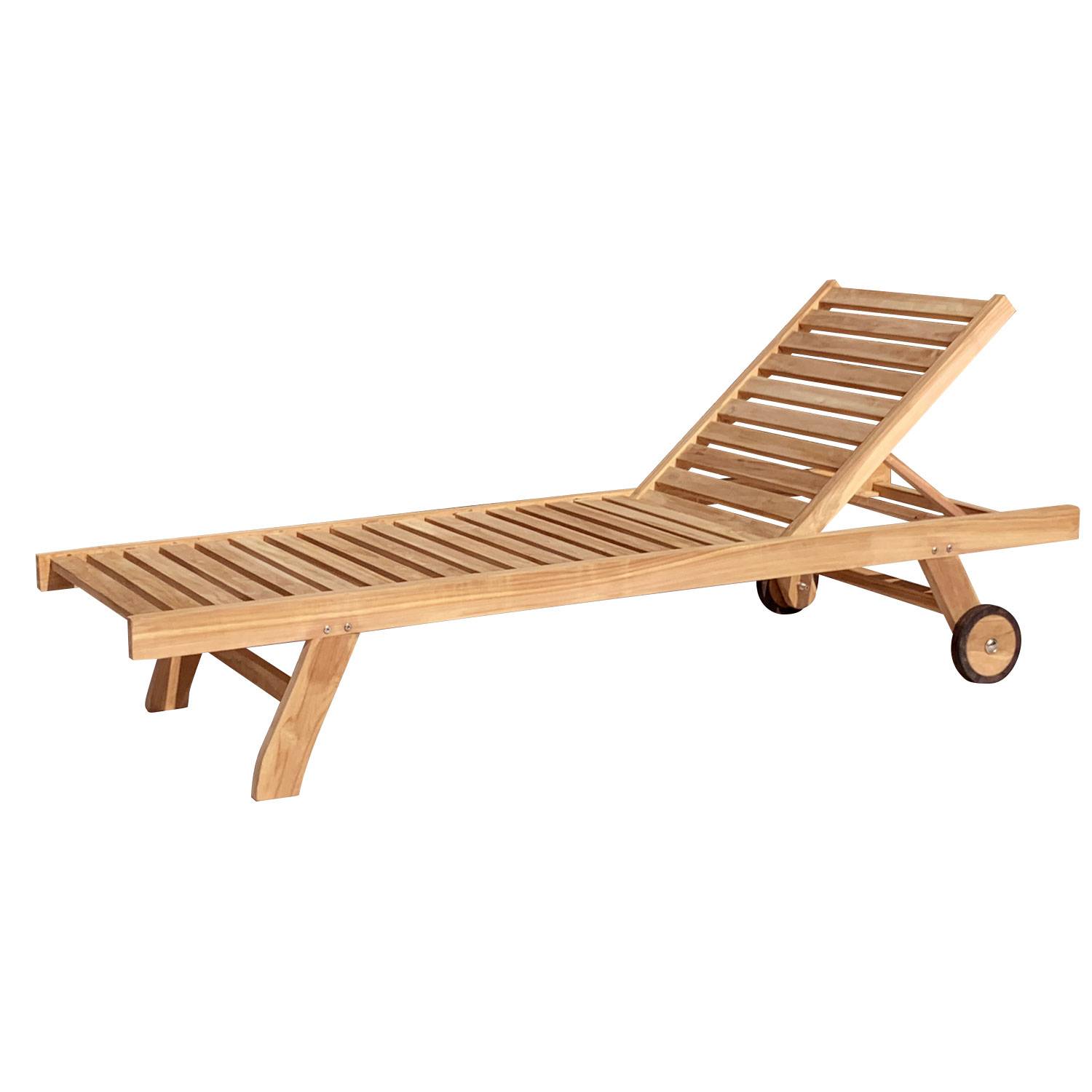 Bain de soleil droit en teck LOMBOK - HAPPY GARDEN - Image 1