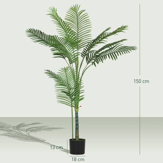 Palmier Areca artificiel plastique véranda ambiance vacance 150 cm vert - ComfortXL Outdoor Living - Image 5
