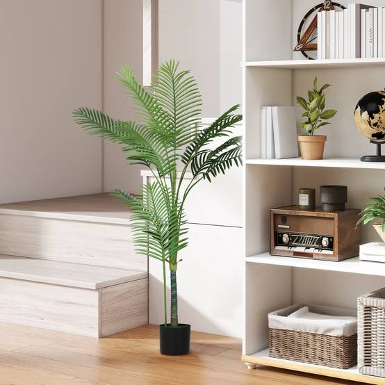 Palmier Areca artificiel plastique véranda ambiance vacance 150 cm vert - ComfortXL Outdoor Living - Image 3