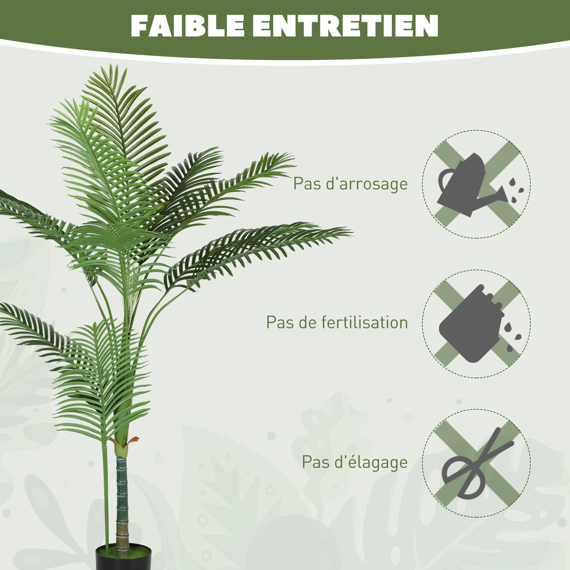 Palmier Areca artificiel plastique véranda ambiance vacance 150 cm vert - ComfortXL Outdoor Living - Image 8
