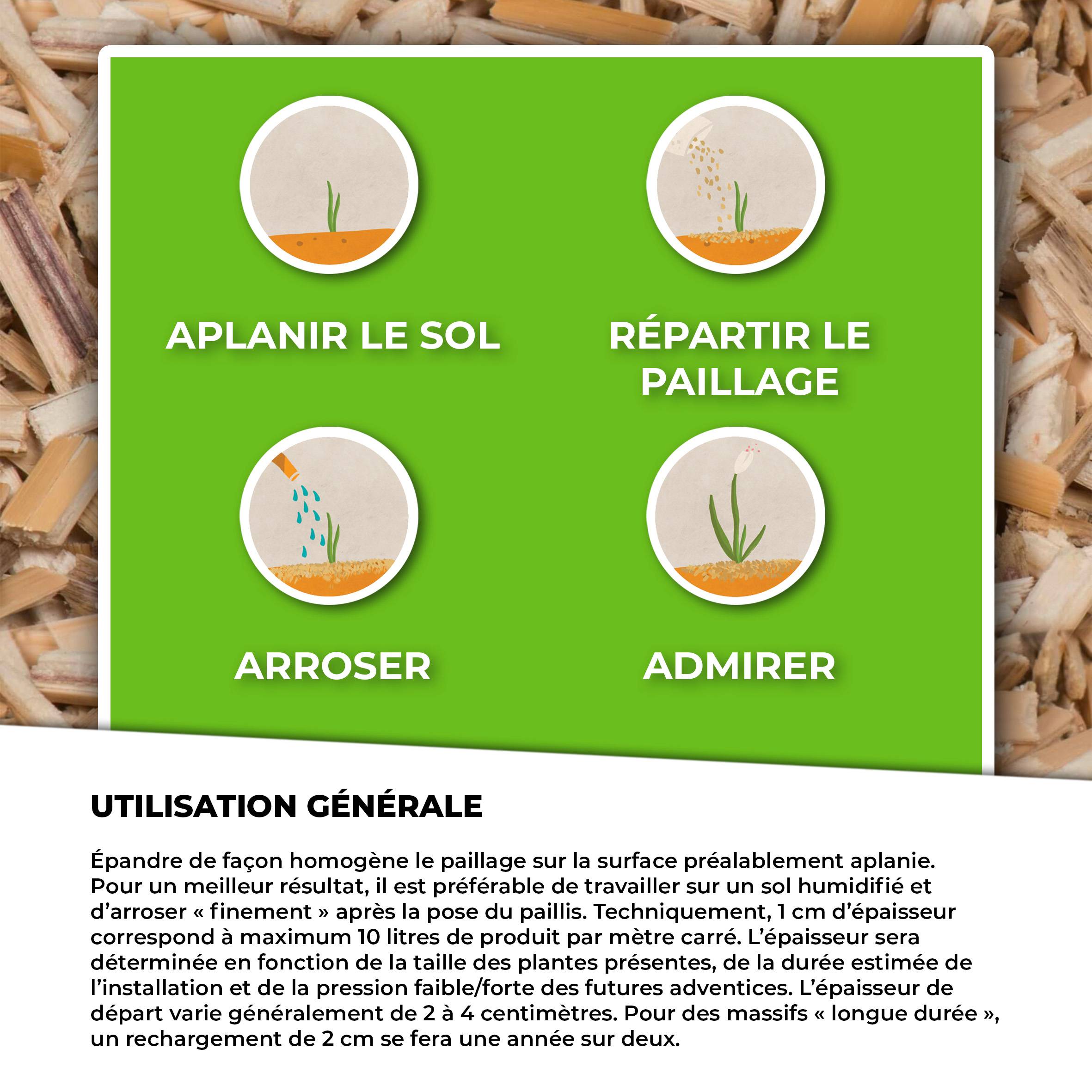 Sans Marque - Paillage horticole de Miscanthus  pour le jardin et le potager - 10kg - Image 4