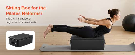 Vevor - VEVOR Boîte Reformer Pilates 62,5x43,5x24 cm, assise en PU sur base bois renforcée, confort et stabilité pour entraînements et rééducation. - Image 9