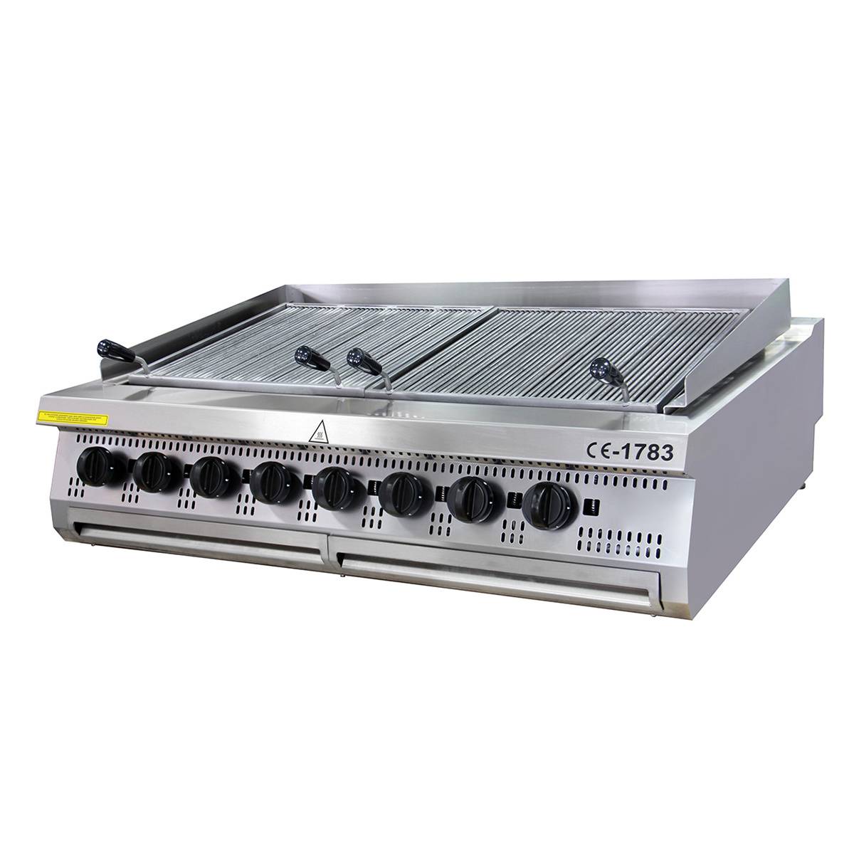 Premium Chargrill - 8 Zones - Triple - Prof. 90 cm - Gaz - Maxima