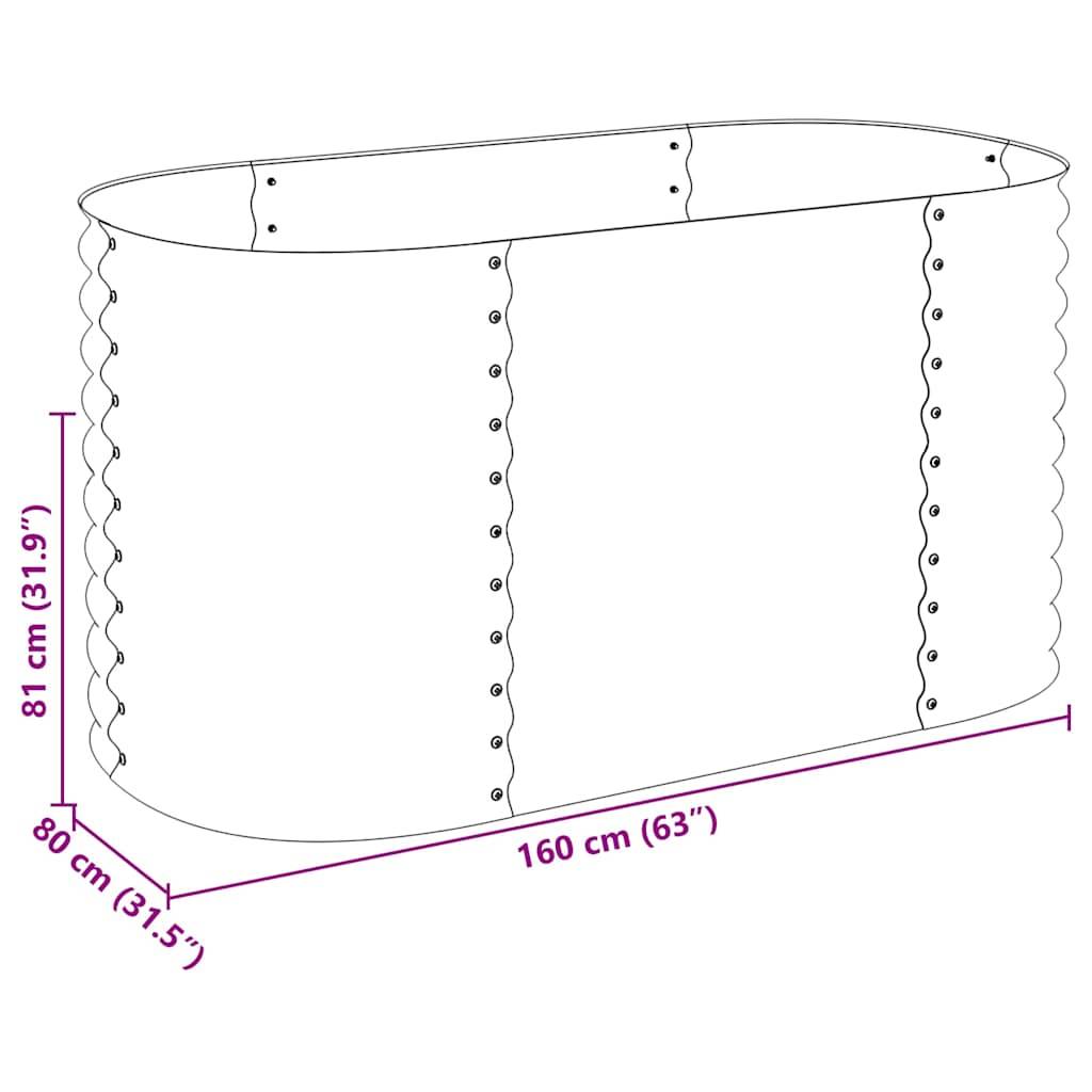 Prolenta Premium - Jardinière acier argent 160 x 80 x 81 cm - Prolenta premium p370.3 - Image 8
