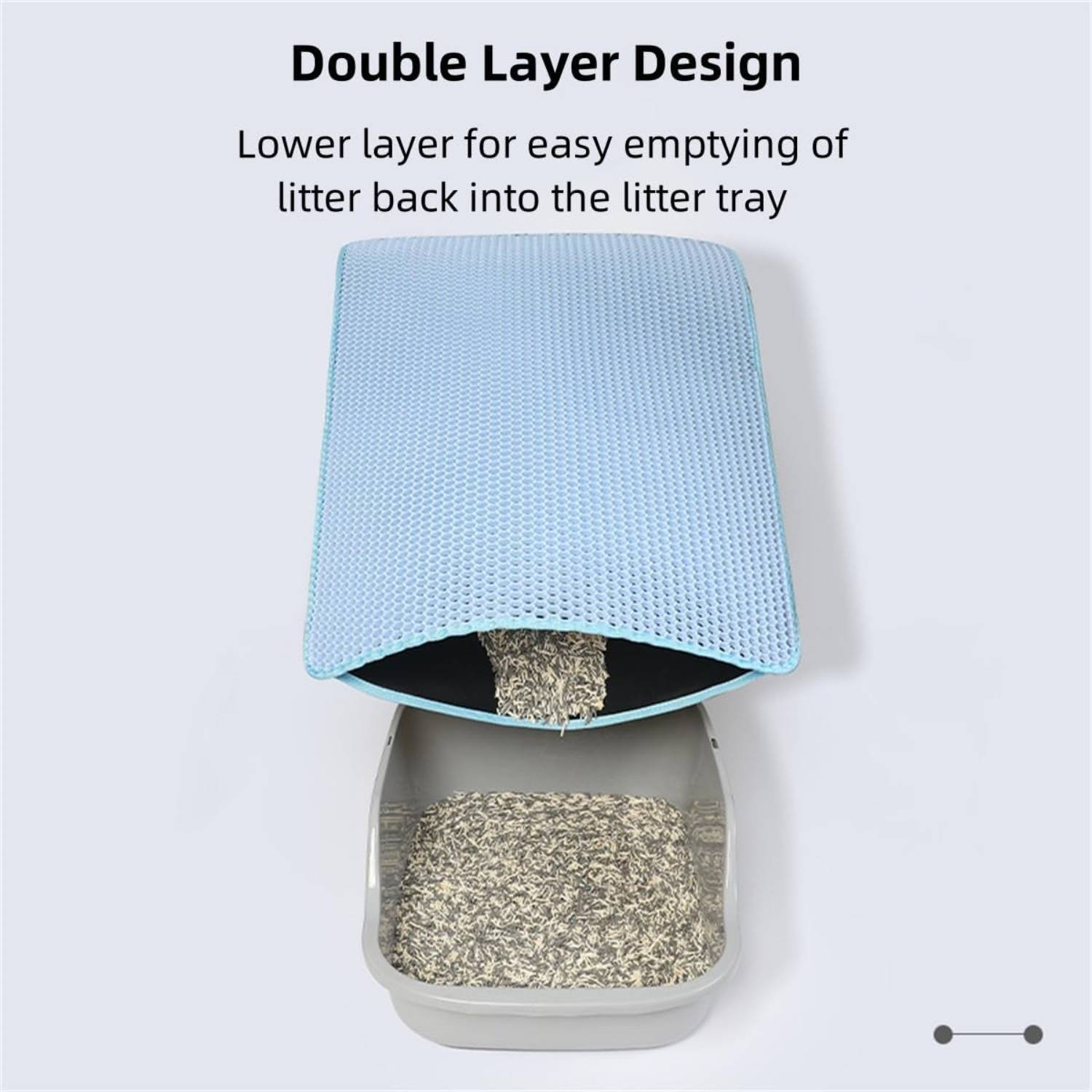 DtopbuyAge - Tapis litière chat lavable - Anti-projection nid d'abeille L DtopbuyAge - Image 3