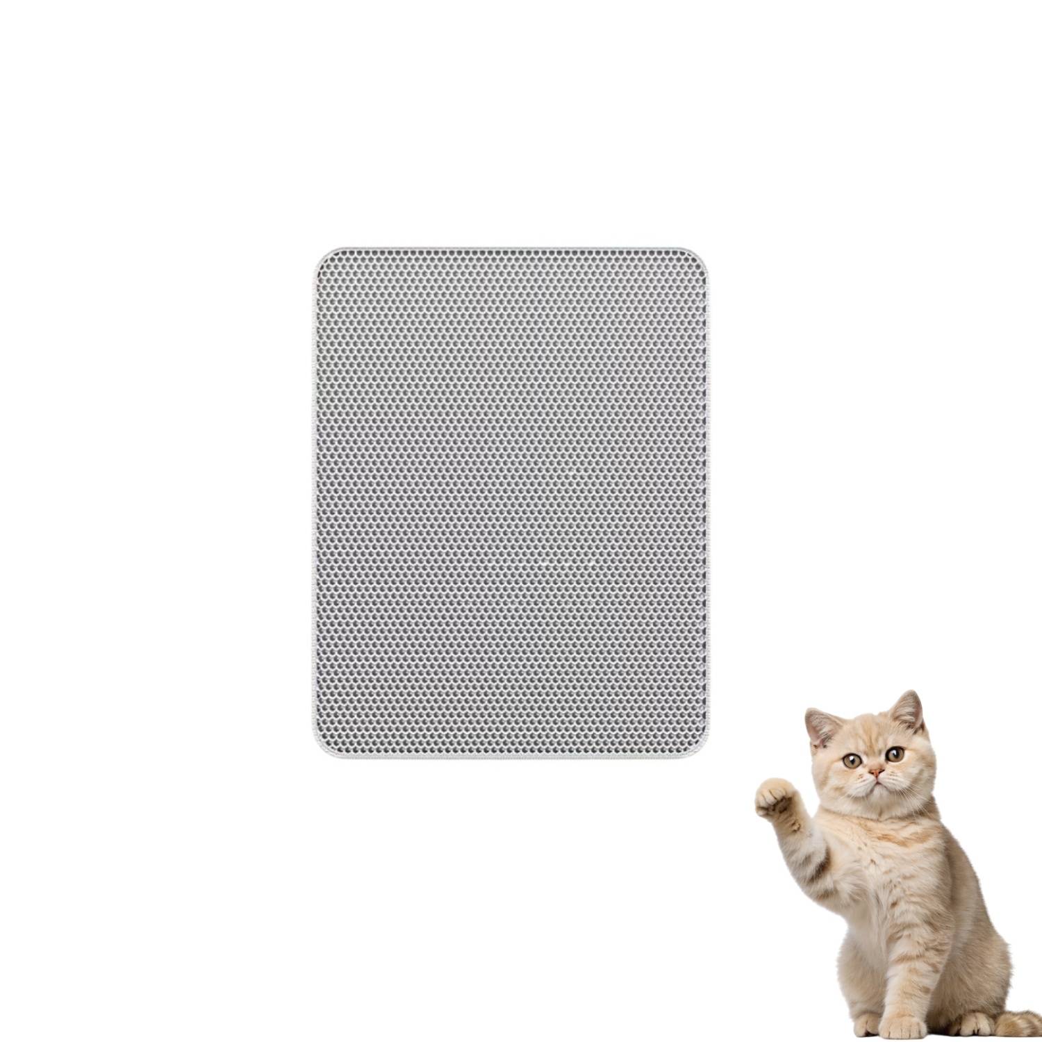 DtopbuyAge - Tapis litière chat lavable - Anti-projection nid d'abeille L DtopbuyAge - Image 1