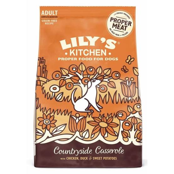 CROQUETTES CHIEN SANS CEREALES POULET ET CANARD - LILY'S KITCHEN 12 kg