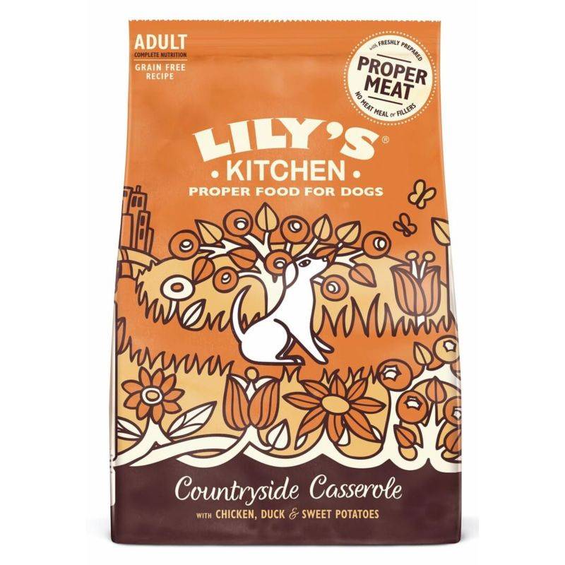 CROQUETTES CHIEN SANS CEREALES POULET ET CANARD - LILY'S KITCHEN 12 kg