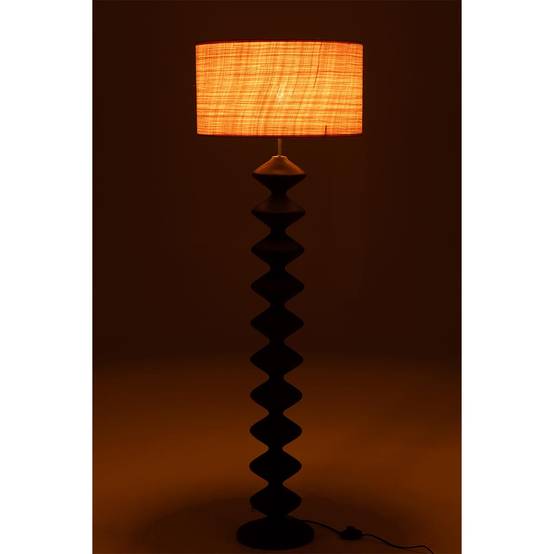 Lampadaire en Bois "Chenille" 156cm Noir - Image 3
