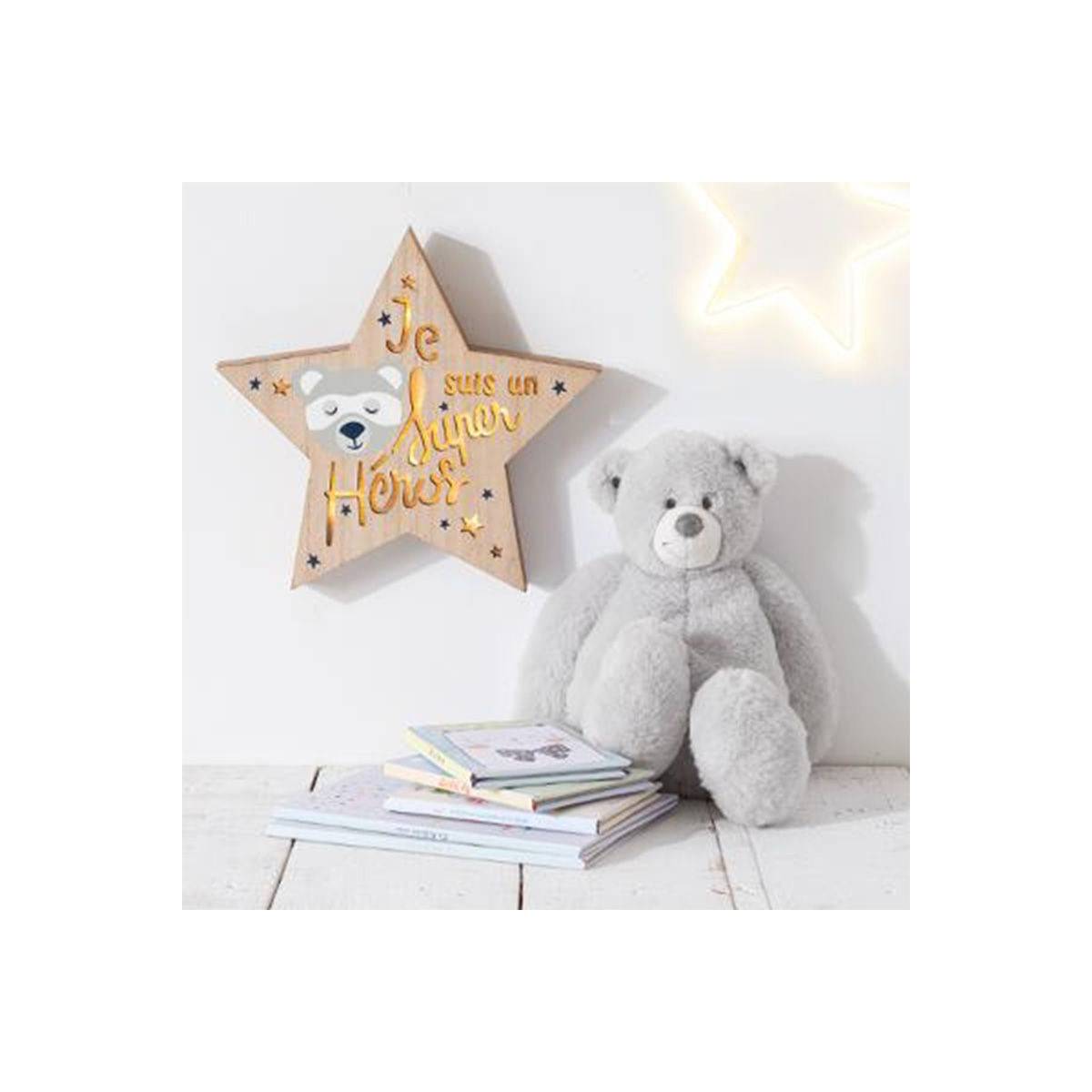 Atmosphera - Lampe Design Led Enfant "Étoile" 28cm Naturel - Image 3