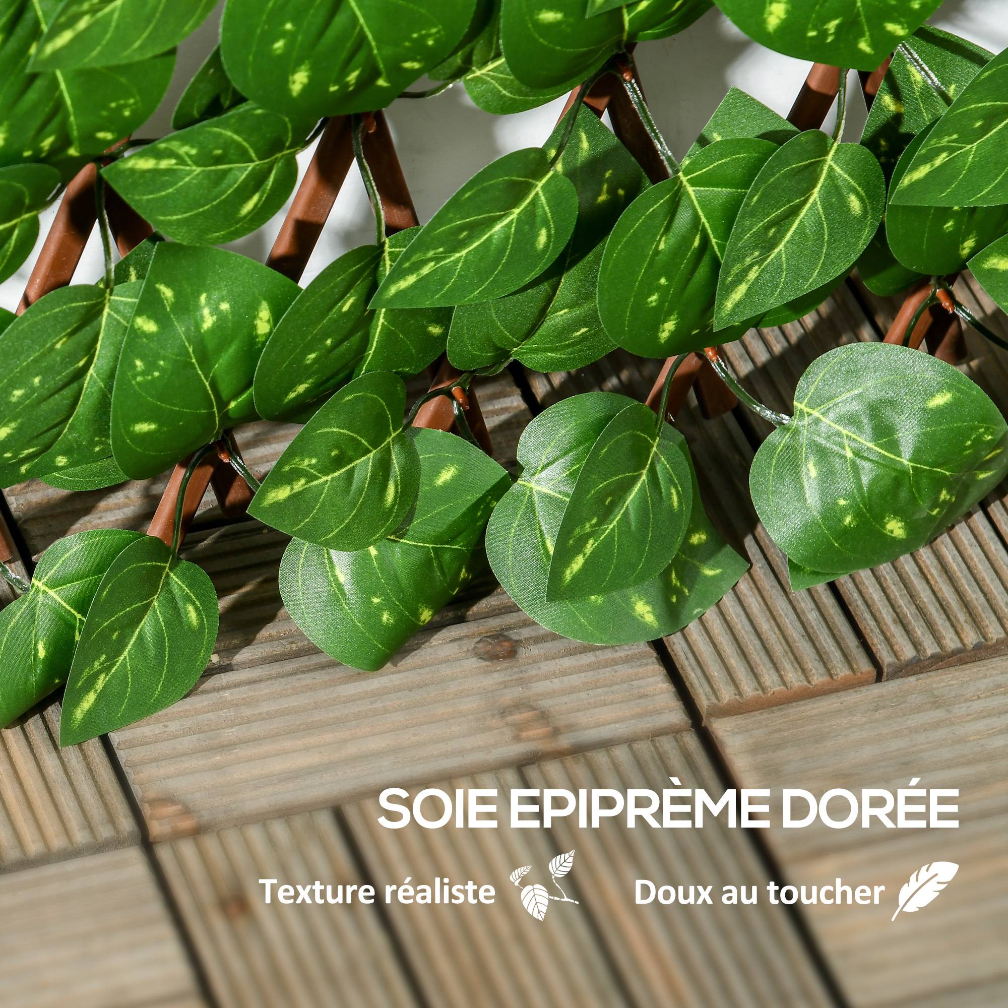 ComfortXL - Lot de 2 haies artificielles tissu PE vert 200 x 100 cm balcon jardin brise-vue - ComfortXL Outdoor Living - Image 6