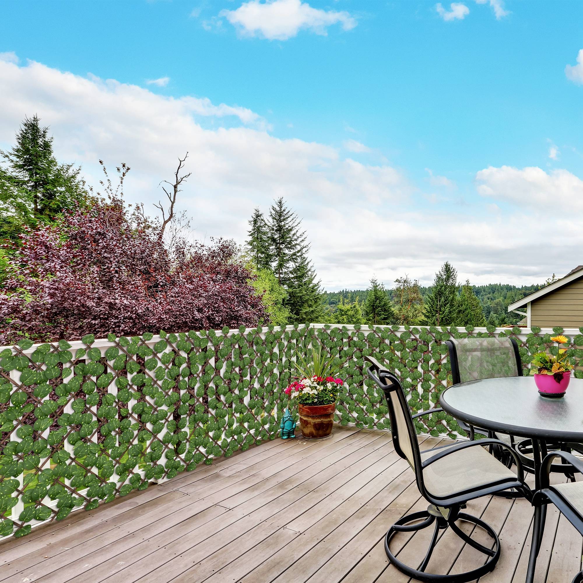 ComfortXL - Lot de 2 haies artificielles tissu PE vert 200 x 100 cm balcon jardin brise-vue - ComfortXL Outdoor Living - Image 2